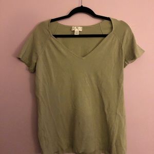 light green shirt